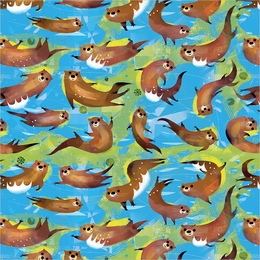 Swimming Otters